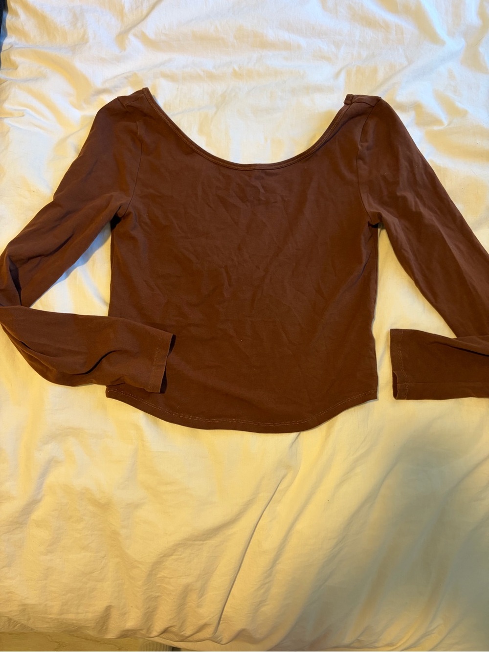 Sunday Best (Aritzia) - Brown Cropped Long Sleeve Woman’s Size M